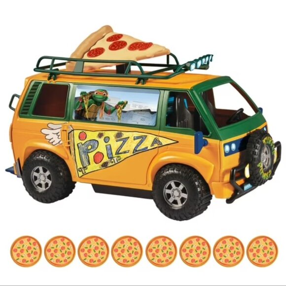 Teenage Mutant Ninja Turtles TMNT Pizza Deliver Van Vehicle Toy Car Mutant Mayhe - Picture 7 of 16